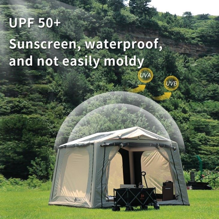 Black Rubber Oxford Cloth Inflatable Tent high quality