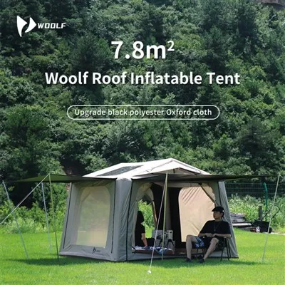 Black Rubber Oxford Cloth Inflatable Tent