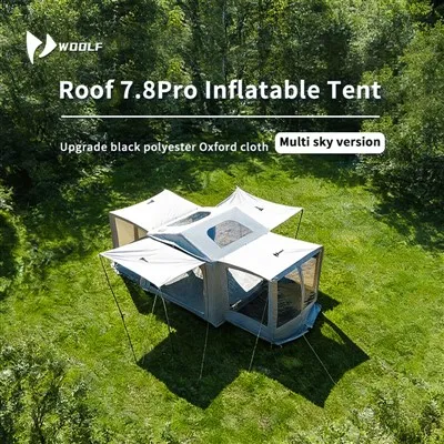 Multi Canopy Black Rubber Inflatable Tent